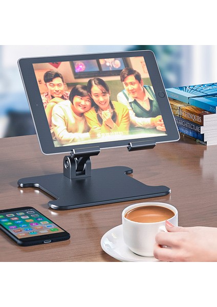 02 Siyah Stil Tablet Stand Ayarlanabilir Alüminyum Alay Masaüstü Standı Tutucu Dock Telefonlar ve Ipad'ler Için Uyumlu Inch Tablet Için (Yurt Dışından) fiyatları