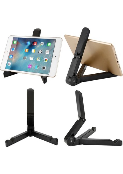 Beyaz Stil Ipad Telefon Tutucu Tablet Tutucu Evrensel Katlanabilir Ayarlanabilir Masaüstü Montaj Stand Tripod Stabilite Desteği Için iPhone (Yurt Dışından)