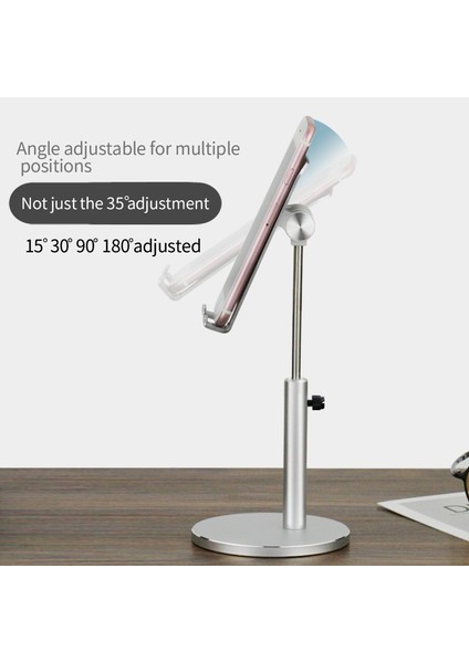Küçük Pembe Tarzı Alüminyum Alaşımlı Masa Üstü Tablet Telefon Standı Ayarlanabilir Tablet Mobil Telefon Destek Masa Montajı iPad Air Pro Standı (Yurt Dışından)