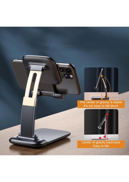 Bir Stil Taşınabilir Masaüstü Katlanabilir Kaldırma Braketi Cep Telefonu Standı Masaüstü Tutucu Masa Dağı Telefon Tablet Taşınabilir (Yurt Dışından)