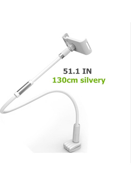 130CM Simli Stil Masaüstü Telefon Tablet Standı Tablet Tutucu Ayarlanabilir Montaj Tablet 4.0 Için 10'a.yatak Tablet Pc Standı Metal Destek (Yurt Dışından)