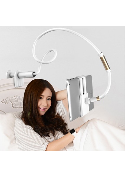 130CM Simli Stil Masaüstü Telefon Tablet Standı Tablet Tutucu Ayarlanabilir Montaj Tablet 4.0 Için 10'a.yatak Tablet Pc Standı Metal Destek (Yurt Dışından)