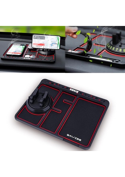 Siyah Stil Yeni 4-In-1 Kaymaz Telefon Ped Universal Ca Derece Dönebilen Kaymaz Mat Araç Telefon Tutucu Araç Iç Aksesuarları (Yurt Dışından) fiyatları