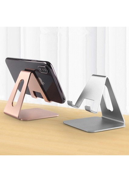 Metal Siyah Stil Metal Stand Montaj Telefon Tutucu Alüminyum Alaşım Mobil Telefon Tutucu Masa Standı Destek Ekran Braketi Tablet Tutucu (Yurt Dışından) fırsatları