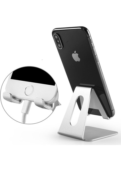 Metal Siyah Stil Metal Stand Montaj Telefon Tutucu Alüminyum Alaşım Mobil Telefon Tutucu Masa Standı Destek Ekran Braketi Tablet Tutucu (Yurt Dışından) indirimleri