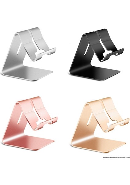 Siyah Stil Evrensel Alüminyum Alaşımlı Akıllı Telefon Standı Masa Tutucu Şarj Standı Beşik Montaj iPhone Metal Tabletler Standı iPad Tabletler Için (Yurt Dışından) modelleri