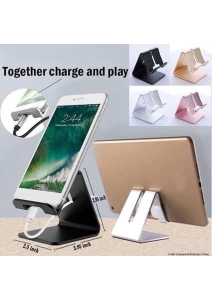 Siyah Stil Evrensel Alüminyum Alaşımlı Akıllı Telefon Standı Masa Tutucu Şarj Standı Beşik Montaj iPhone Metal Tabletler Standı iPad Tabletler Için (Yurt Dışından) indirimleri