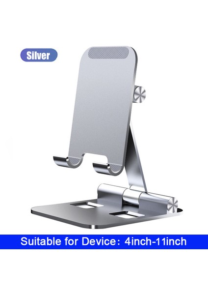 Yy Gümüş Tarzı Metal Tablet Stand Mobil Telefon Tutucu iPhone iPad Ayarlanabilir Masaüstü Tablet Tutucu Genel Masa Cep Telefon Tutucu (Yurt Dışından)