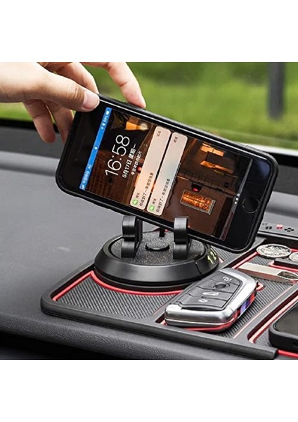 Siyah Stil Yeni 4-In-1 Kaymaz Telefon Ped Universal Ca Derece Dönebilen Kaymaz Mat Araç Telefon Tutucu Araç Iç Aksesuarları (Yurt Dışından) modelleri