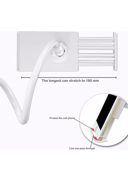 Siyah Stil Evrensel Telefon Tutucu Tablet Askı Esnek Dudaklı Cep Telefonu Tutucu Tembel Yatak Masaüstü Braketi Tablet Tutucu Dağı Standı (Yurt Dışından) modelleri