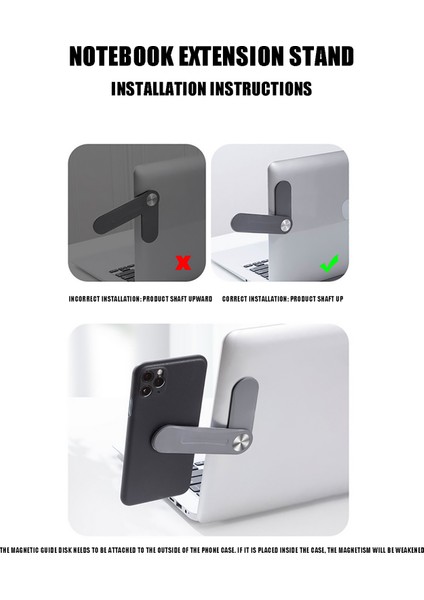 Bir Stil Evrensel Tablet Telefon Tutucu Masaüstü Laptop Standı Manyetik Ekran Desteği Yan Montaj Tablet Braketi Ayarlanabilir Telefon Standı (Yurt Dışından)