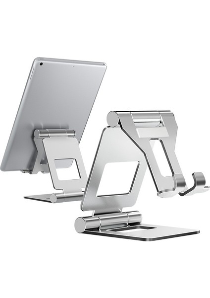 Pembe Tarzı Tablet Stand Ayarlanabilir Katlanabilir Tablet Tutucu iPhone Redmi Alüminyum Alaşımı Masaüstü Standı Için iPad Mad Air (Yurt Dışından)