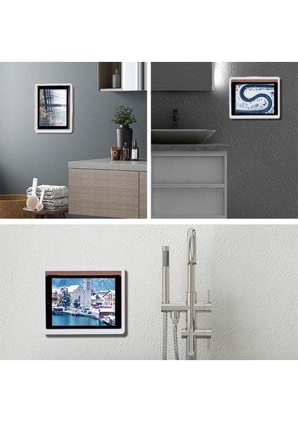 2 Dönen Model Stili Duvara Monteli Tablet Kılıfı Su Geçirmez Tablet Tutucu Banyo Tuvalet Mutfak Kılıfı iPad Için Kendinden Yapışkanlı Su Geçirmez Düz Kutu (Yurt Dışından) modelleri