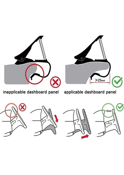 Döndürmeyen Stil Minik Tabletler Için Araç Gösterge Paneli Telefon Tutucu Araba Tutucu (Yurt Dışından) fiyatları