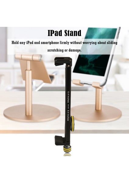 Evrensel Alüminyum Alaşım Tablet Tutucu Tripod Montaj Braketi iPad iPad Ini Air Pro Surface Pro Mobil Telefon Desteği (Yurt Dışından) modelleri