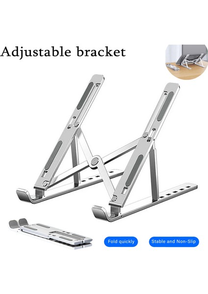 Alüminyum Alaşımlı Siyah Stil Dizüstü Bilgisayar Standı Katlanır Masa Yatak Defter Tutucu Taban Tablet Aksesuarları Destek Macbook Ipad Bilgisayar Tutucu Soğutucu (Yurt Dışından) fiyatları
