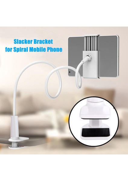 Pembe Tarzı Tablet Stand Universal Spiral Esnek Klipsli Cep Telefonu Tablet Standı Tutucu Braket Tablet Aksesuarları Ofis Malzemeleri (Yurt Dışından) modelleri
