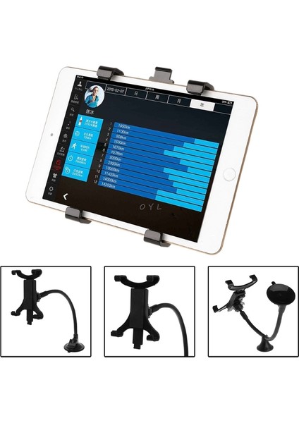 Siyah Stil Tablet Pc Stand Uzun Kol Tablet Araba Ön Cam Montaj Tutucu Standı Için Ipad ipad Hava 9.7 Ipad Pro (Yurt Dışından) modelleri