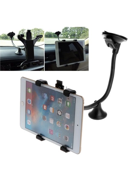 Siyah Stil Tablet Pc Stand Uzun Kol Tablet Araba Ön Cam Montaj Tutucu Standı Için Ipad ipad Hava 9.7 Ipad Pro (Yurt Dışından) fırsatları