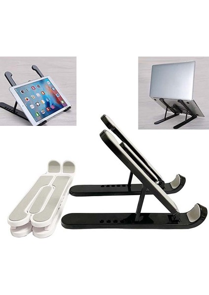 Siyah Stil Katlanabilir Dizüstü Bilgisayar Standı Defter Standı Taşınabilir Dizüstü Bilgisayar Tutucu Tablet Standı Bilgisayar Desteği MacBook Air Pro iPad Için (Yurt Dışından)