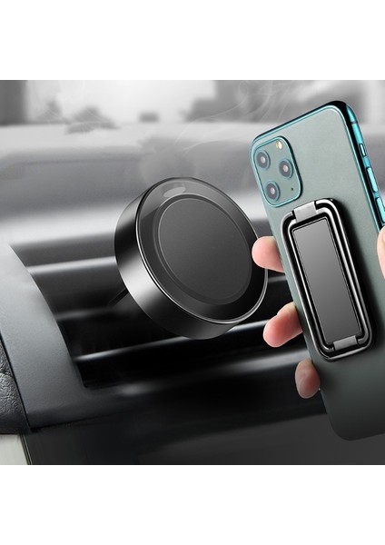 Gösterilen Stil Gibi Manyetik Mobil Tutucu Masa Standı Telefonlar Çift Halka Katlanabilir Telefon Standı Masa Braketi iPad Tablet Masaüstü Için (Yurt Dışından)