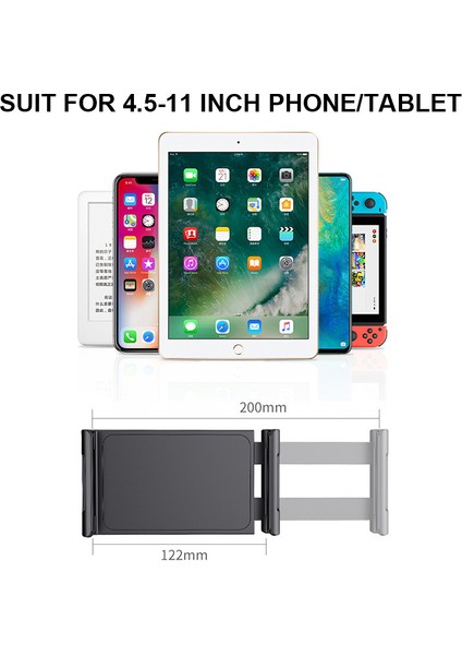 Siyah Stil iPhone iPad Air Lounger Yatak Montaj Bağlantı Ayağı 140CM Uzun Kol Metal Çift Kutup Esnek Tablet Telefon Zemin Standı Tutucu Desteği (Yurt Dışından) fırsatları