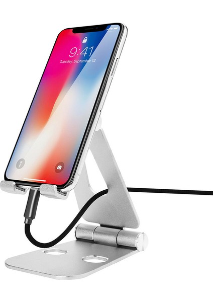 Siyah-B Tarzı iPad Pro Için Dönebilen Alüminyum Alaşımlı Tablet Tutucu Evrensel 4 Için Masaüstü Tablet Standı Telefon Tutucu (Yurt Dışından) modelleri