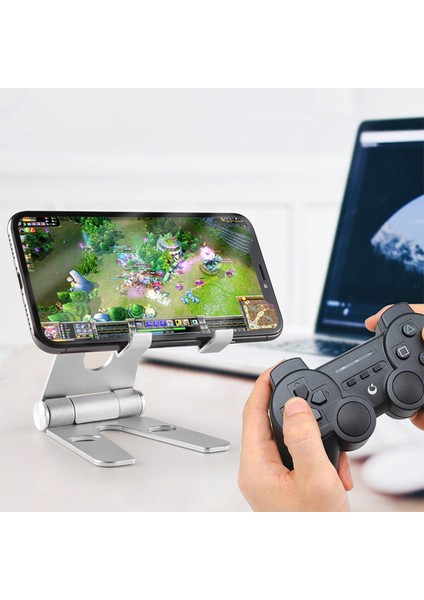 Siyah Stil Tablet Telefon Masa Standı Ayarlanabilir iPad iPhone Için Smartphone Tutucu Metal Tablet Telefon Standı Braketi (Yurt Dışından)