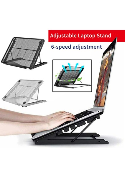 Siyah Stil 1 Parça Ayarlanabilir Katlanabilir Laptop Standı Taşınabilir Fileli Masaüstü iPad Tutucu Ofis Destek (Yurt Dışından) fiyatları