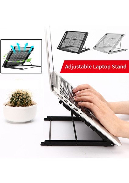 Siyah Stil 1 Parça Ayarlanabilir Katlanabilir Laptop Standı Taşınabilir Fileli Masaüstü iPad Tutucu Ofis Destek (Yurt Dışından) modelleri