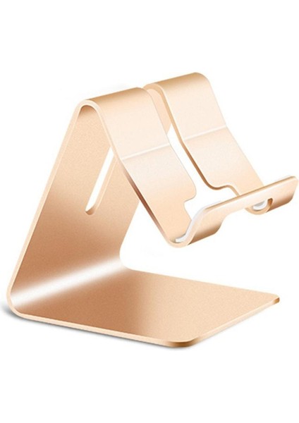 Altın Tarzı Metal Taban Kaymaz Tablet Tembel Braketi Alüminyum Alaşım Masaüstü Bilgisayar Evrensel Tutucu Tembel Cep Telefonu Standı (Yurt Dışından)