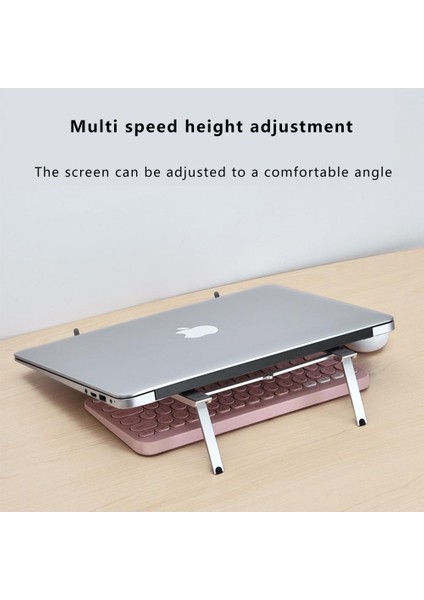 Gümüş Tarzı Yeni Mini Taşınabilir Metal Tutucu Tablet Telefon Dizüstü Standı Katlanabilir Değişken Gümüş Gri Için Ipad Mobil Cep Telefonu Defter. (Yurt Dışından) fırsatları