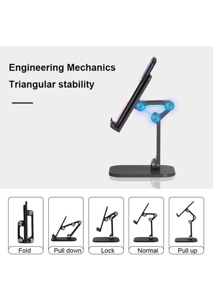 Siyah Stil Tablet ve Telefon Için Taşınabilir Telefon Tutucu iPhone iPad Tablet Esnek Masaüstü Ayarlanabilir Katlanabilir Cep Telefonu Standı (Yurt Dışından) fiyatları