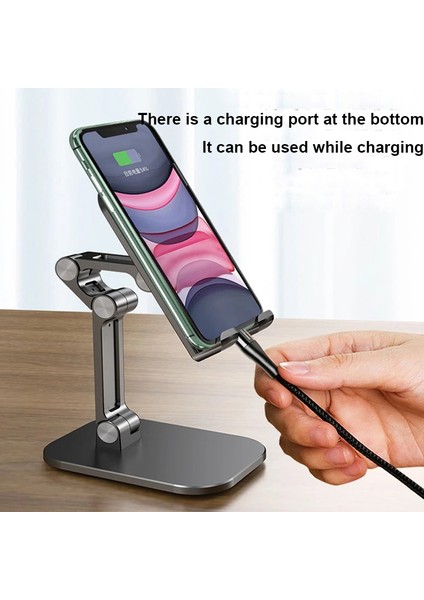 Siyah Stil Tablet ve Telefon Için Taşınabilir Telefon Tutucu iPhone iPad Tablet Esnek Masaüstü Ayarlanabilir Katlanabilir Cep Telefonu Standı (Yurt Dışından) modelleri