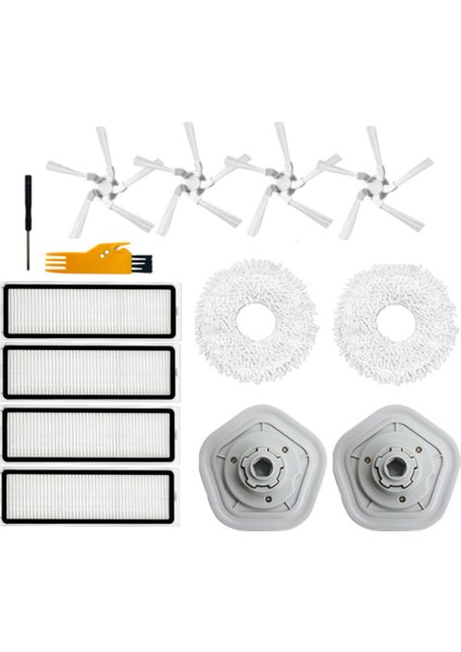 14 Adet Yedek Yedek Parça Hepa Filtre Paspas Bezi Yan Fırça Dreame W10/W10 Pro Elektrikli Süpürge Ev Temizlik (Yurt Dışından)