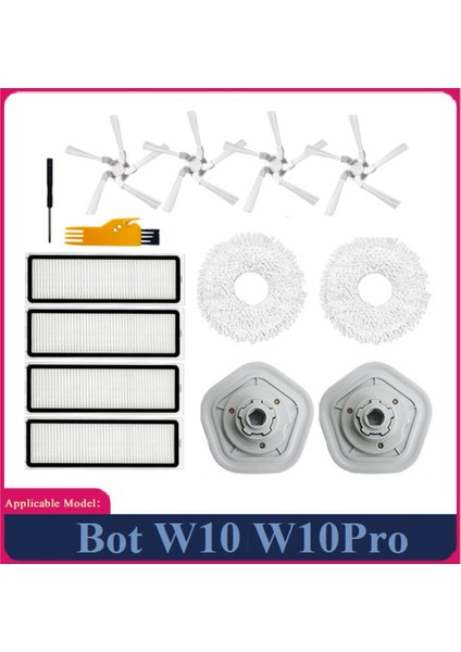 14 Adet Yedek Yedek Parça Hepa Filtre Paspas Bezi Yan Fırça Dreame W10/W10 Pro Elektrikli Süpürge Ev Temizlik (Yurt Dışından) fiyatları