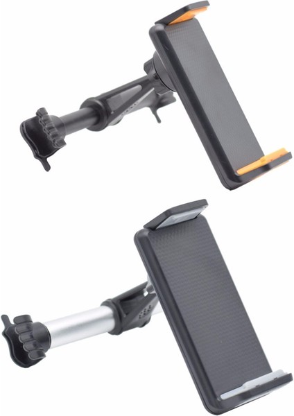 Gri Stil Evrensel Alaşım Araba Arka Koltuk 4-Inç Telefon Tablet Pc Tutucu Braketi Montajı iPad Tablet Aksesuarları C26 (Yurt Dışından) fiyatları