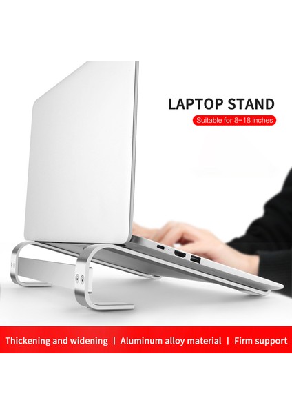 Huoxun Shop A No.2 Tarzı Ince Laptop Standı, Ergonomik Alüminyum Alaşımlı Laptop Standı, Ince Laptoplar Için Havalandırmalı, Taşınabilir, Güçlü Uyum -Amaca Uygun (Yurt Dışından)