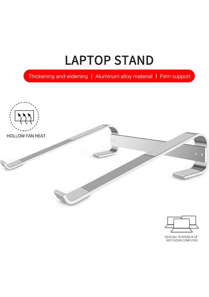 Huoxun Shop A No.2 Tarzı Ince Laptop Standı, Ergonomik Alüminyum Alaşımlı Laptop Standı, Ince Laptoplar Için Havalandırmalı, Taşınabilir, Güçlü Uyum -Amaca Uygun (Yurt Dışından)