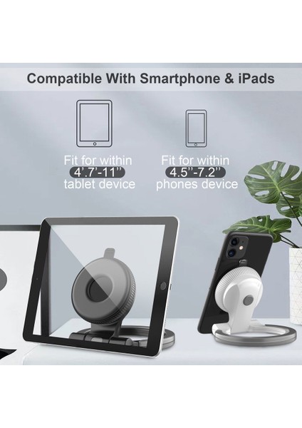 Beyaz Ayna Stili Evrensel Tablet Bilgisayar Pc Emme Kupası Yıkanabilir Masaüstü Duvar Monte Braketi Masaüstü Telefon Tutucu Yıkanabilir (Yurt Dışından)