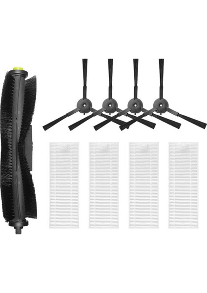 Qihoo 360 S10 X100 Max Robotik Elektrikli Süpürge Için Rulo Fırça Filtre Yan Fırça Yedek Parçaları (Yurt Dışından)