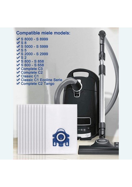 Miele Gn Çantalar Için Vakum Torbaları Klasik C1 Komple C1 C2 C3 S2 S5 S8, S227/S240, S270/S280 Serisi Bidonlu Elektrikli Süpürge (Yurt Dışından) fırsatları