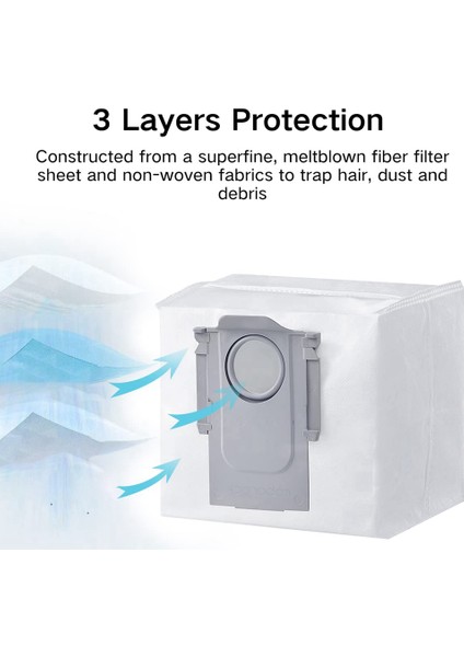 Roborock T8, G10S, Q7 Max, Q7 Max+, S7 Maxv Ultra Robotik Elektrikli Süpürge Için 30 Adet Toz Torbası Yedek Aksesuarlar (Yurt Dışından) modelleri