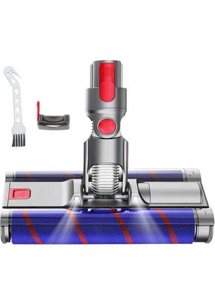 Dyson V7V8V10V11V15 Elektrikli Süpürgeler Parçaları Dönebilen LED Farlar ile Yumuşak Çift Rulo Fırça Zemin Başlığı (Yurt Dışından)