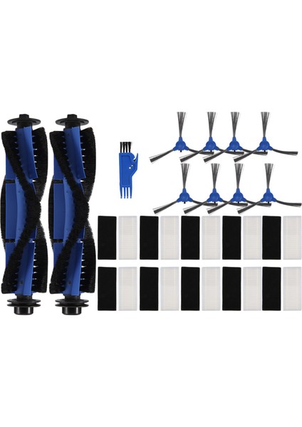 Cybovac E20 / E20 Max / E25 / E30 / E31 Robot Süpürge Için Yedek Parçalar Ana Fırça Filtresi Aksesuar Seti, Mavi (Yurt Dışından)