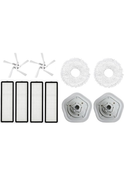 10 Adet Yedek Parça Kiti Xiaomi Dreame W10/W10 Pro Robotlu Süpürge Yıkanabilir Hepa Filtre Yan Fırça Paspas Bezi (Yurt Dışından)