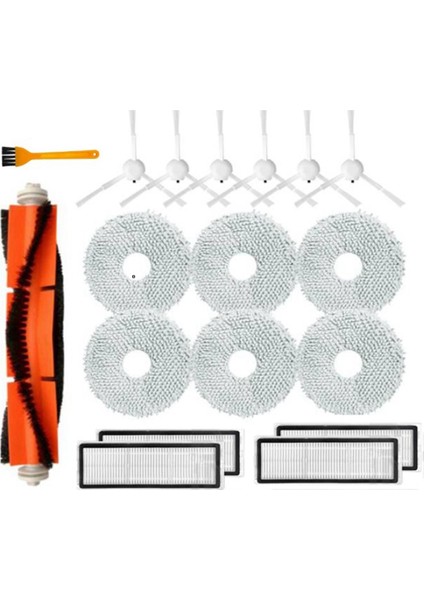 18 Adet Aksesuarlar Xiaomi Mijia B101CN Robotlu Süpürge Hepa Filtre Paspas Bezi Ana Yan Fırça Yedek Parça (Yurt Dışından)