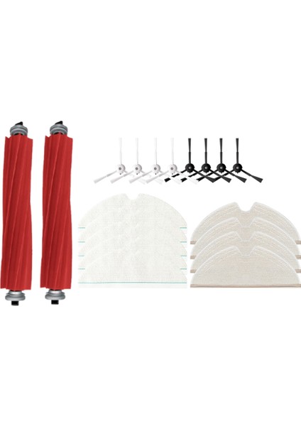 19 Adet Ayrılabilir Ana Yan Fırça Paspas Bezi Aksesuarları Kiti Roborock T8 / Q7 Max / Max + Elektrikli Süpürge Parçaları (Yurt Dışından)