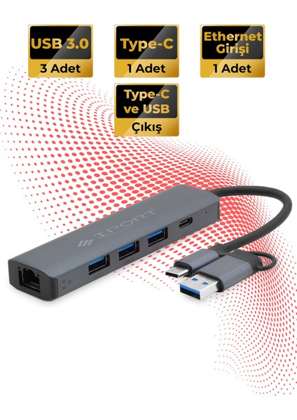 Iport Hub 7'si 1 Arada Çeviri