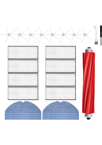 27 Adet Xiaomi Roborock S7 T7S T7S Artı Elektrikli Süpürge Yedek Parçaları Ana Fırça Yan Fırça Hepa Filtre Paspas Bezi (Yurt Dışından)